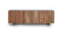 GINER Y COLOMER Buffet en Acacia et Métal 6 Portes avec Étagères - 74x220x45 cm (Couleur Naturel)